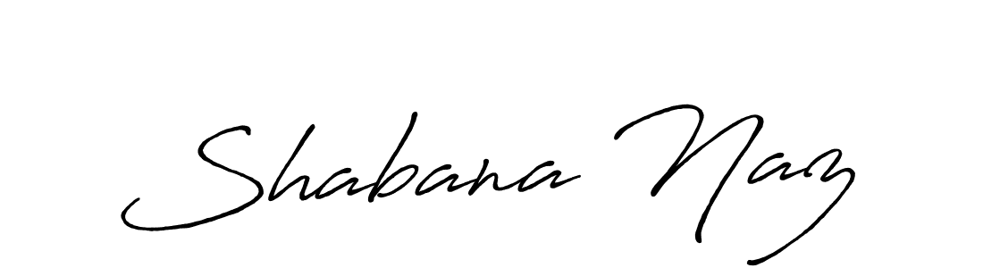 Create a beautiful signature design for name Shabana Naz. With this signature (Antro_Vectra_Bolder) fonts, you can make a handwritten signature for free. Shabana Naz signature style 7 images and pictures png