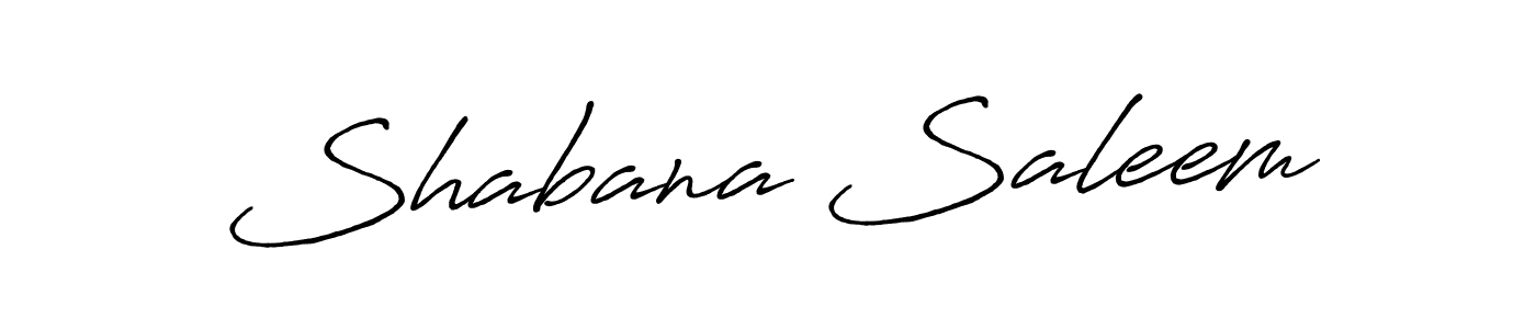 Create a beautiful signature design for name Shabana Saleem. With this signature (Antro_Vectra_Bolder) fonts, you can make a handwritten signature for free. Shabana Saleem signature style 7 images and pictures png