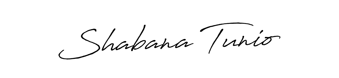 if you are searching for the best signature style for your name Shabana Tunio. so please give up your signature search. here we have designed multiple signature styles  using Antro_Vectra_Bolder. Shabana Tunio signature style 7 images and pictures png