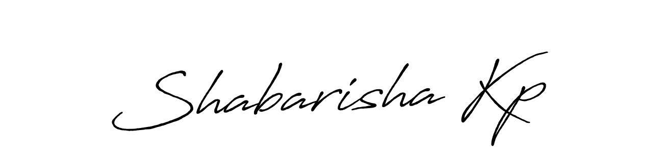 How to make Shabarisha Kp name signature. Use Antro_Vectra_Bolder style for creating short signs online. This is the latest handwritten sign. Shabarisha Kp signature style 7 images and pictures png