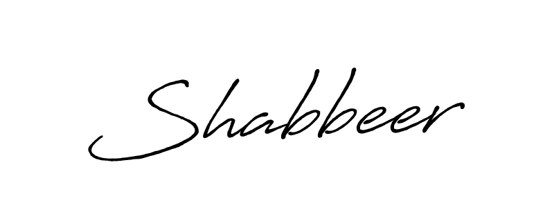 Also we have Shabbeer name is the best signature style. Create professional handwritten signature collection using Antro_Vectra_Bolder autograph style. Shabbeer signature style 7 images and pictures png