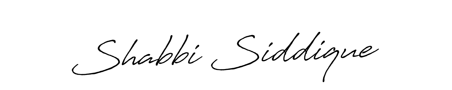 Use a signature maker to create a handwritten signature online. With this signature software, you can design (Antro_Vectra_Bolder) your own signature for name Shabbi Siddique. Shabbi Siddique signature style 7 images and pictures png