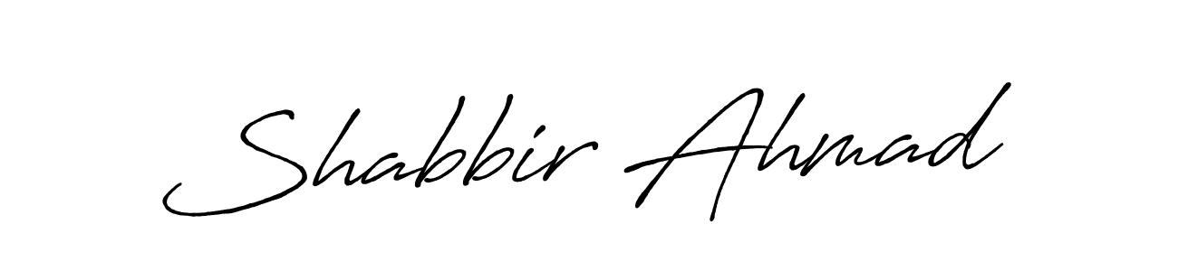 Create a beautiful signature design for name Shabbir Ahmad. With this signature (Antro_Vectra_Bolder) fonts, you can make a handwritten signature for free. Shabbir Ahmad signature style 7 images and pictures png