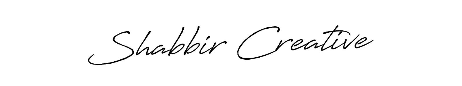 How to make Shabbir Creative name signature. Use Antro_Vectra_Bolder style for creating short signs online. This is the latest handwritten sign. Shabbir Creative signature style 7 images and pictures png