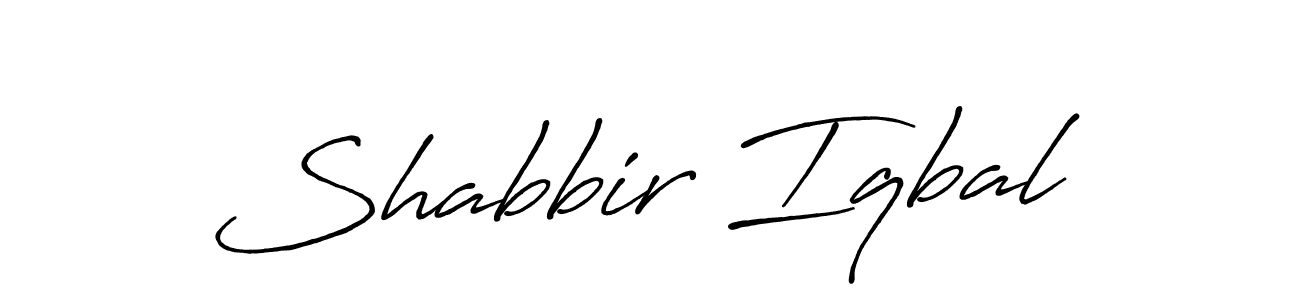 How to make Shabbir Iqbal name signature. Use Antro_Vectra_Bolder style for creating short signs online. This is the latest handwritten sign. Shabbir Iqbal signature style 7 images and pictures png