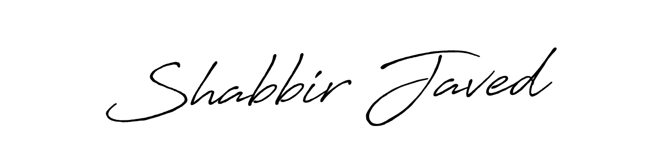 How to make Shabbir Javed name signature. Use Antro_Vectra_Bolder style for creating short signs online. This is the latest handwritten sign. Shabbir Javed signature style 7 images and pictures png