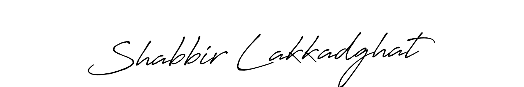 Make a beautiful signature design for name Shabbir Lakkadghat. With this signature (Antro_Vectra_Bolder) style, you can create a handwritten signature for free. Shabbir Lakkadghat signature style 7 images and pictures png