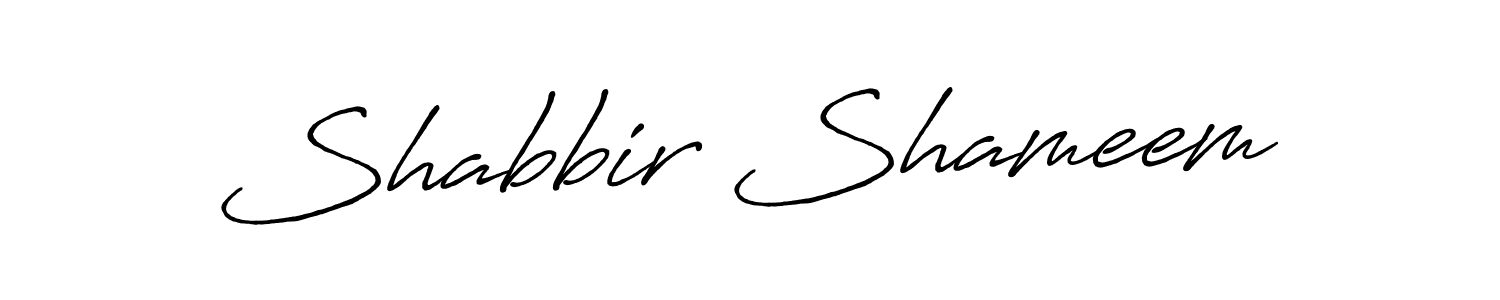 Also we have Shabbir Shameem name is the best signature style. Create professional handwritten signature collection using Antro_Vectra_Bolder autograph style. Shabbir Shameem signature style 7 images and pictures png