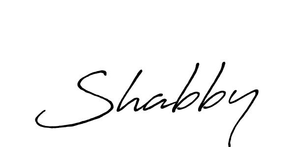 Use a signature maker to create a handwritten signature online. With this signature software, you can design (Antro_Vectra_Bolder) your own signature for name Shabby. Shabby signature style 7 images and pictures png