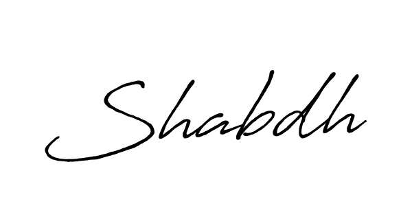 Design your own signature with our free online signature maker. With this signature software, you can create a handwritten (Antro_Vectra_Bolder) signature for name Shabdh. Shabdh signature style 7 images and pictures png