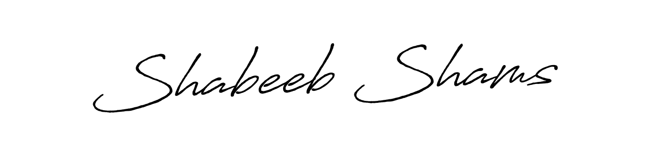 How to make Shabeeb Shams name signature. Use Antro_Vectra_Bolder style for creating short signs online. This is the latest handwritten sign. Shabeeb Shams signature style 7 images and pictures png