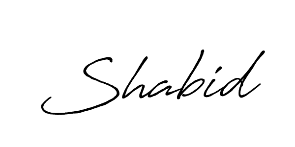 Create a beautiful signature design for name Shabid. With this signature (Antro_Vectra_Bolder) fonts, you can make a handwritten signature for free. Shabid signature style 7 images and pictures png