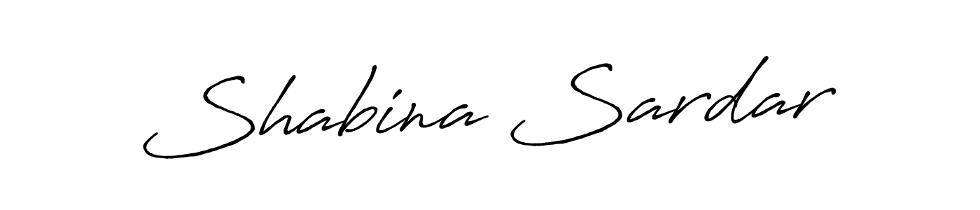 Create a beautiful signature design for name Shabina Sardar. With this signature (Antro_Vectra_Bolder) fonts, you can make a handwritten signature for free. Shabina Sardar signature style 7 images and pictures png