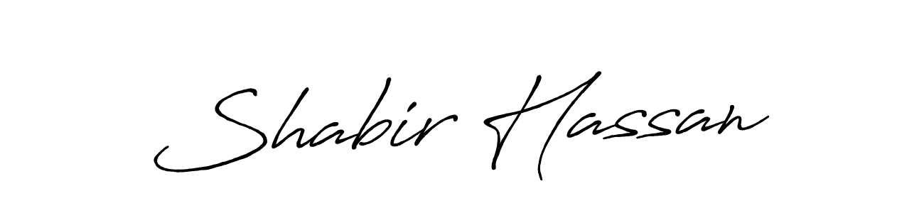 Design your own signature with our free online signature maker. With this signature software, you can create a handwritten (Antro_Vectra_Bolder) signature for name Shabir Hassan. Shabir Hassan signature style 7 images and pictures png