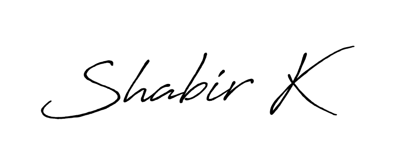 How to make Shabir K signature? Antro_Vectra_Bolder is a professional autograph style. Create handwritten signature for Shabir K name. Shabir K signature style 7 images and pictures png