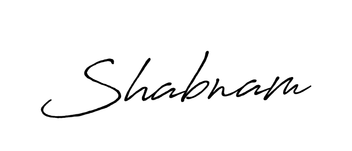 Also we have Shabnam name is the best signature style. Create professional handwritten signature collection using Antro_Vectra_Bolder autograph style. Shabnam signature style 7 images and pictures png