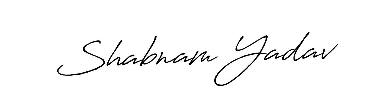 Use a signature maker to create a handwritten signature online. With this signature software, you can design (Antro_Vectra_Bolder) your own signature for name Shabnam Yadav. Shabnam Yadav signature style 7 images and pictures png