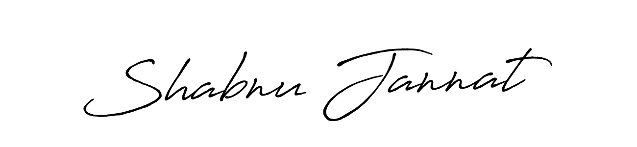 Design your own signature with our free online signature maker. With this signature software, you can create a handwritten (Antro_Vectra_Bolder) signature for name Shabnu Jannat. Shabnu Jannat signature style 7 images and pictures png