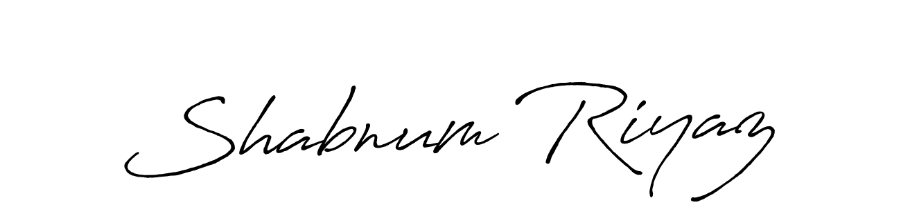 Design your own signature with our free online signature maker. With this signature software, you can create a handwritten (Antro_Vectra_Bolder) signature for name Shabnum Riyaz. Shabnum Riyaz signature style 7 images and pictures png