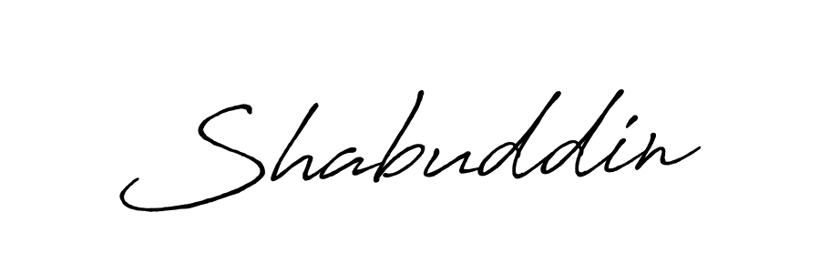 How to make Shabuddin name signature. Use Antro_Vectra_Bolder style for creating short signs online. This is the latest handwritten sign. Shabuddin signature style 7 images and pictures png