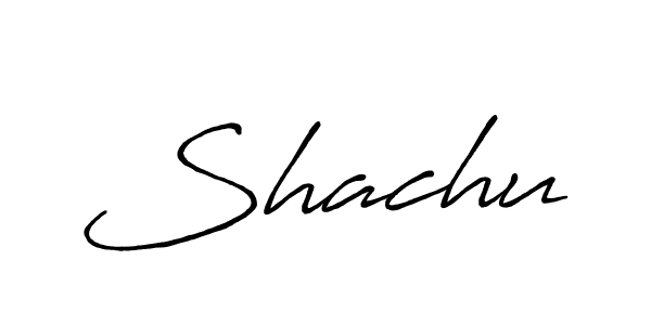 Shachu stylish signature style. Best Handwritten Sign (Antro_Vectra_Bolder) for my name. Handwritten Signature Collection Ideas for my name Shachu. Shachu signature style 7 images and pictures png