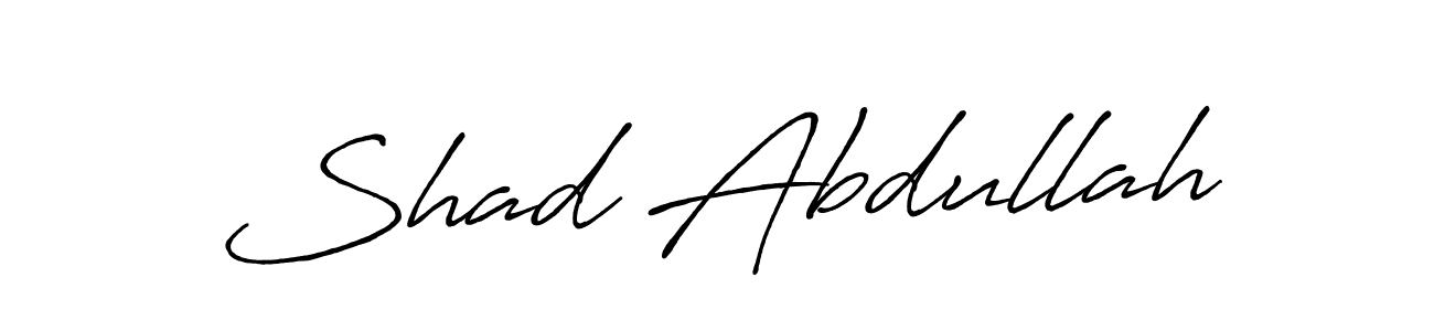 Shad Abdullah stylish signature style. Best Handwritten Sign (Antro_Vectra_Bolder) for my name. Handwritten Signature Collection Ideas for my name Shad Abdullah. Shad Abdullah signature style 7 images and pictures png