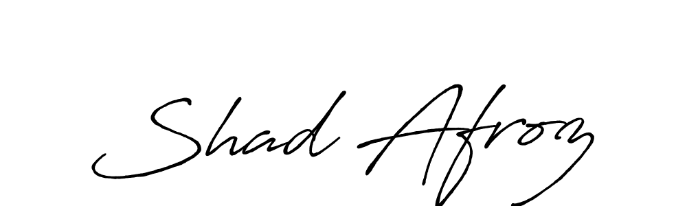 Use a signature maker to create a handwritten signature online. With this signature software, you can design (Antro_Vectra_Bolder) your own signature for name Shad Afroz. Shad Afroz signature style 7 images and pictures png