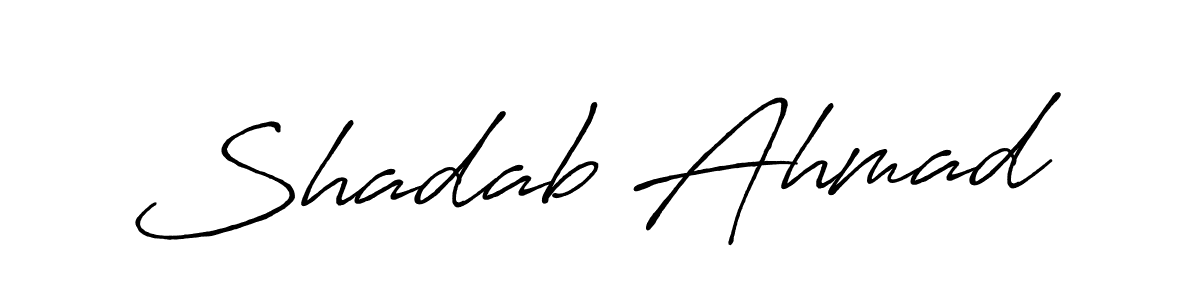 Design your own signature with our free online signature maker. With this signature software, you can create a handwritten (Antro_Vectra_Bolder) signature for name Shadab Ahmad. Shadab Ahmad signature style 7 images and pictures png