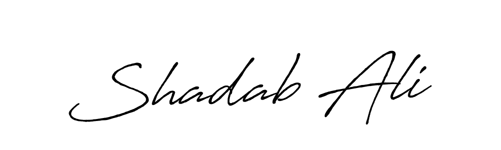 Create a beautiful signature design for name Shadab Ali. With this signature (Antro_Vectra_Bolder) fonts, you can make a handwritten signature for free. Shadab Ali signature style 7 images and pictures png