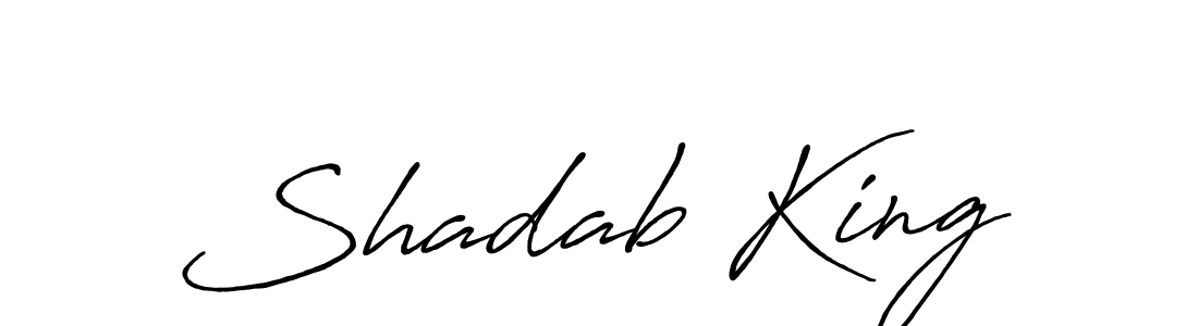 It looks lik you need a new signature style for name Shadab King. Design unique handwritten (Antro_Vectra_Bolder) signature with our free signature maker in just a few clicks. Shadab King signature style 7 images and pictures png