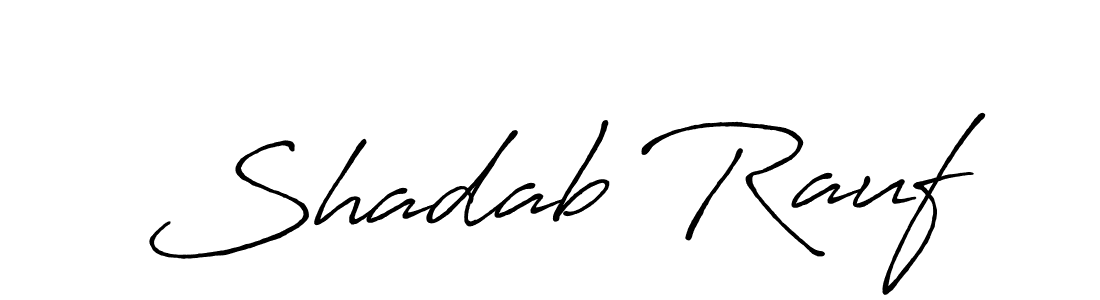 The best way (Antro_Vectra_Bolder) to make a short signature is to pick only two or three words in your name. The name Shadab Rauf include a total of six letters. For converting this name. Shadab Rauf signature style 7 images and pictures png