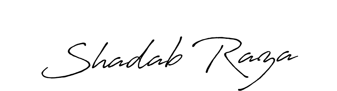 Make a beautiful signature design for name Shadab Raza. With this signature (Antro_Vectra_Bolder) style, you can create a handwritten signature for free. Shadab Raza signature style 7 images and pictures png