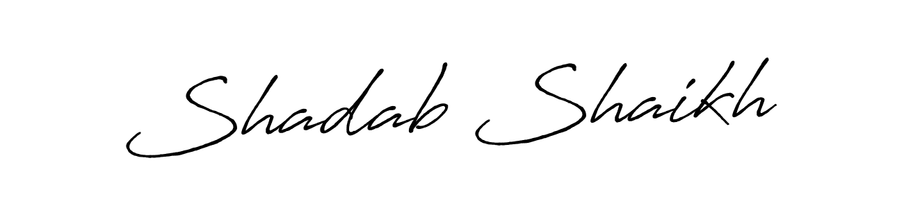 Shadab Shaikh stylish signature style. Best Handwritten Sign (Antro_Vectra_Bolder) for my name. Handwritten Signature Collection Ideas for my name Shadab Shaikh. Shadab Shaikh signature style 7 images and pictures png