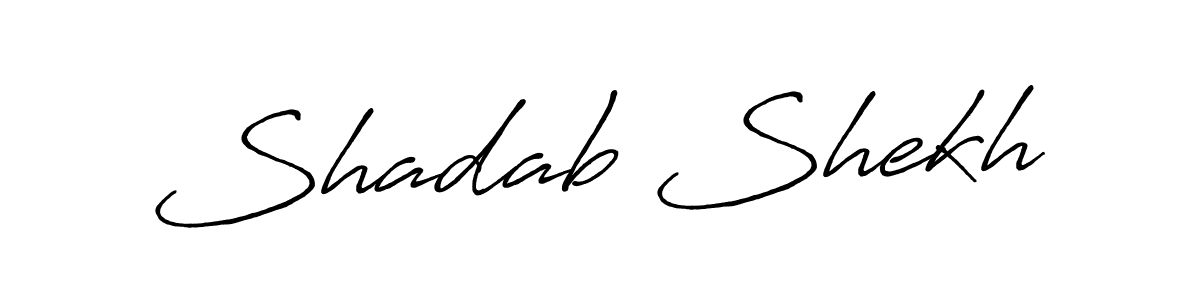 You should practise on your own different ways (Antro_Vectra_Bolder) to write your name (Shadab Shekh) in signature. don't let someone else do it for you. Shadab Shekh signature style 7 images and pictures png