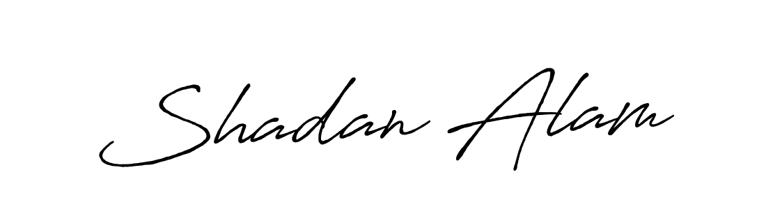 Make a beautiful signature design for name Shadan Alam. With this signature (Antro_Vectra_Bolder) style, you can create a handwritten signature for free. Shadan Alam signature style 7 images and pictures png
