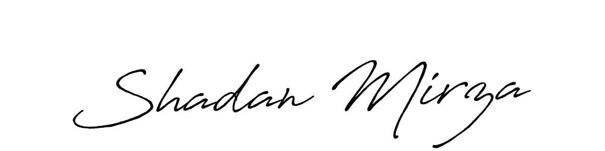 How to make Shadan Mirza name signature. Use Antro_Vectra_Bolder style for creating short signs online. This is the latest handwritten sign. Shadan Mirza signature style 7 images and pictures png
