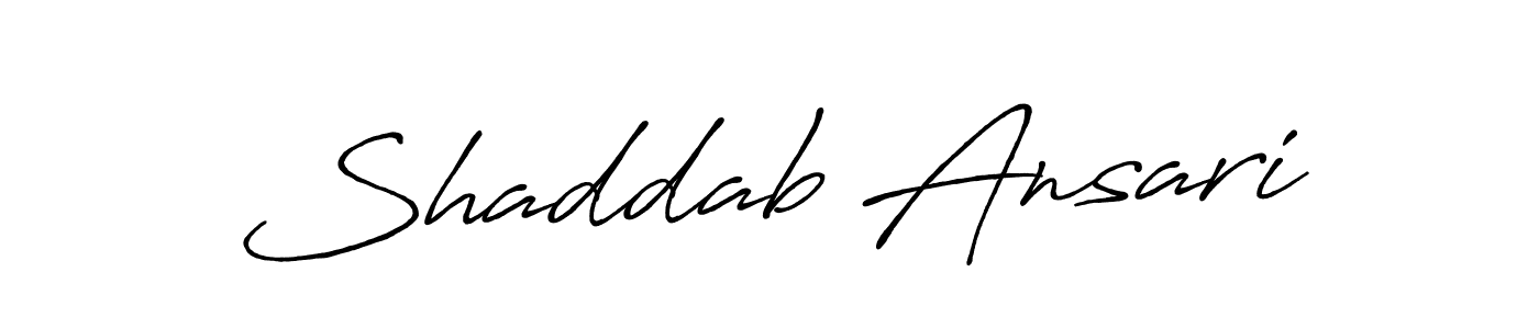 Design your own signature with our free online signature maker. With this signature software, you can create a handwritten (Antro_Vectra_Bolder) signature for name Shaddab Ansari. Shaddab Ansari signature style 7 images and pictures png