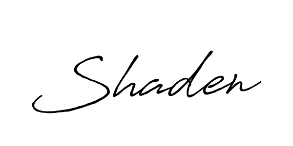 Use a signature maker to create a handwritten signature online. With this signature software, you can design (Antro_Vectra_Bolder) your own signature for name Shaden. Shaden signature style 7 images and pictures png