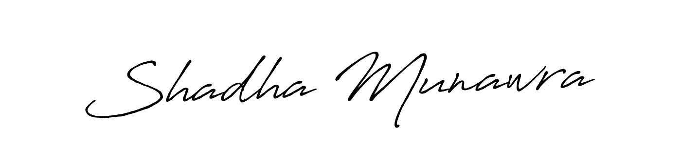 Design your own signature with our free online signature maker. With this signature software, you can create a handwritten (Antro_Vectra_Bolder) signature for name Shadha Munawra. Shadha Munawra signature style 7 images and pictures png