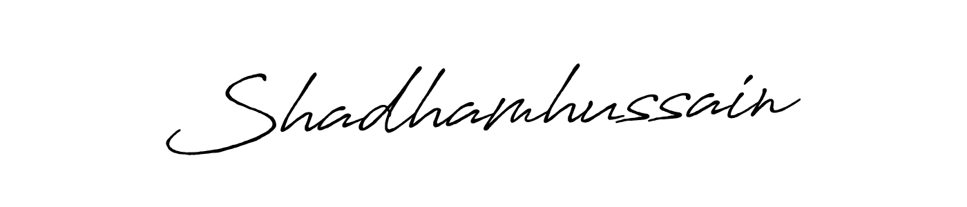 You should practise on your own different ways (Antro_Vectra_Bolder) to write your name (Shadhamhussain) in signature. don't let someone else do it for you. Shadhamhussain signature style 7 images and pictures png