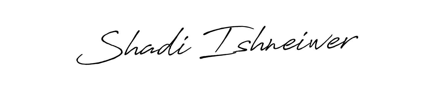 Make a beautiful signature design for name Shadi Ishneiwer. With this signature (Antro_Vectra_Bolder) style, you can create a handwritten signature for free. Shadi Ishneiwer signature style 7 images and pictures png