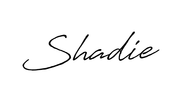 How to make Shadie name signature. Use Antro_Vectra_Bolder style for creating short signs online. This is the latest handwritten sign. Shadie signature style 7 images and pictures png