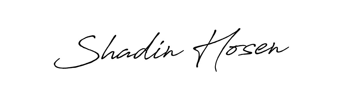 Make a beautiful signature design for name Shadin Hosen. With this signature (Antro_Vectra_Bolder) style, you can create a handwritten signature for free. Shadin Hosen signature style 7 images and pictures png