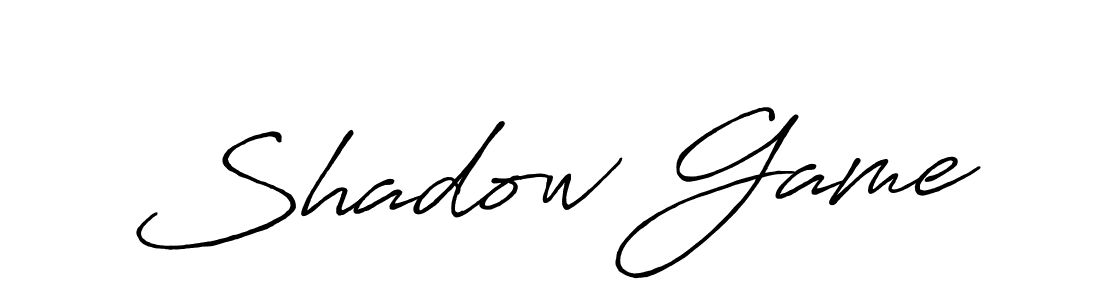 Similarly Antro_Vectra_Bolder is the best handwritten signature design. Signature creator online .You can use it as an online autograph creator for name Shadow Game. Shadow Game signature style 7 images and pictures png