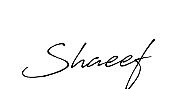 Shaeef stylish signature style. Best Handwritten Sign (Antro_Vectra_Bolder) for my name. Handwritten Signature Collection Ideas for my name Shaeef. Shaeef signature style 7 images and pictures png