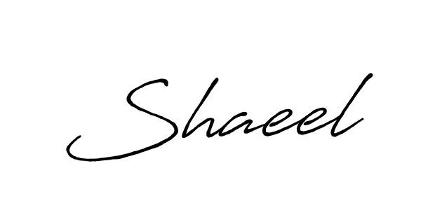 How to make Shaeel name signature. Use Antro_Vectra_Bolder style for creating short signs online. This is the latest handwritten sign. Shaeel signature style 7 images and pictures png