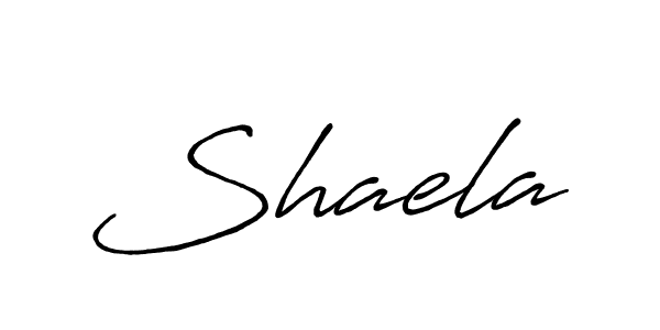 Make a beautiful signature design for name Shaela. With this signature (Antro_Vectra_Bolder) style, you can create a handwritten signature for free. Shaela signature style 7 images and pictures png