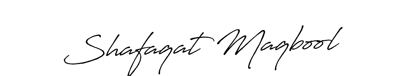 Create a beautiful signature design for name Shafaqat Maqbool. With this signature (Antro_Vectra_Bolder) fonts, you can make a handwritten signature for free. Shafaqat Maqbool signature style 7 images and pictures png