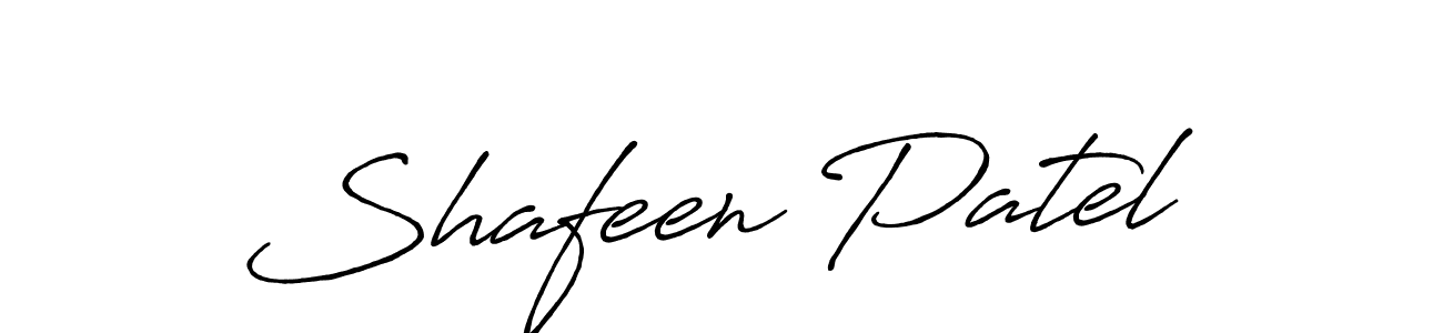 Make a beautiful signature design for name Shafeen Patel. With this signature (Antro_Vectra_Bolder) style, you can create a handwritten signature for free. Shafeen Patel signature style 7 images and pictures png