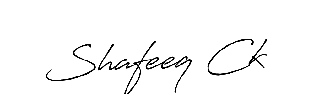 Shafeeq Ck stylish signature style. Best Handwritten Sign (Antro_Vectra_Bolder) for my name. Handwritten Signature Collection Ideas for my name Shafeeq Ck. Shafeeq Ck signature style 7 images and pictures png